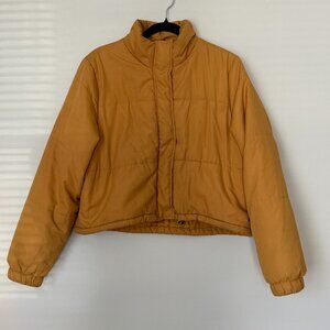 Cotton On mustard cropped puffer jacket